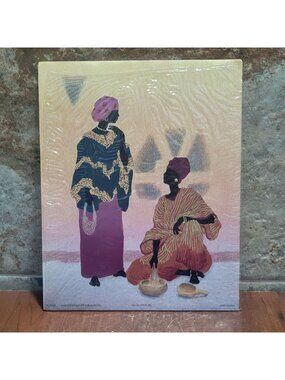 Vintage Unframed African Women Art Print  Wall Decor 1984